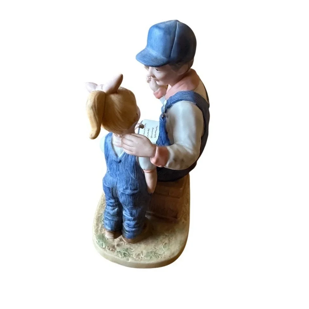 HOMCO Denim Days Grandpa's Story‎ Figurine Danny & Debbie Vintage 6 in